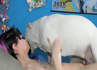 White mutt is going to make her feel so good