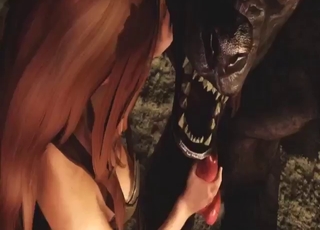 Fucked thoroughly by a well-hung beast here